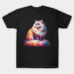 Cat Rainbow pop art T-Shirt